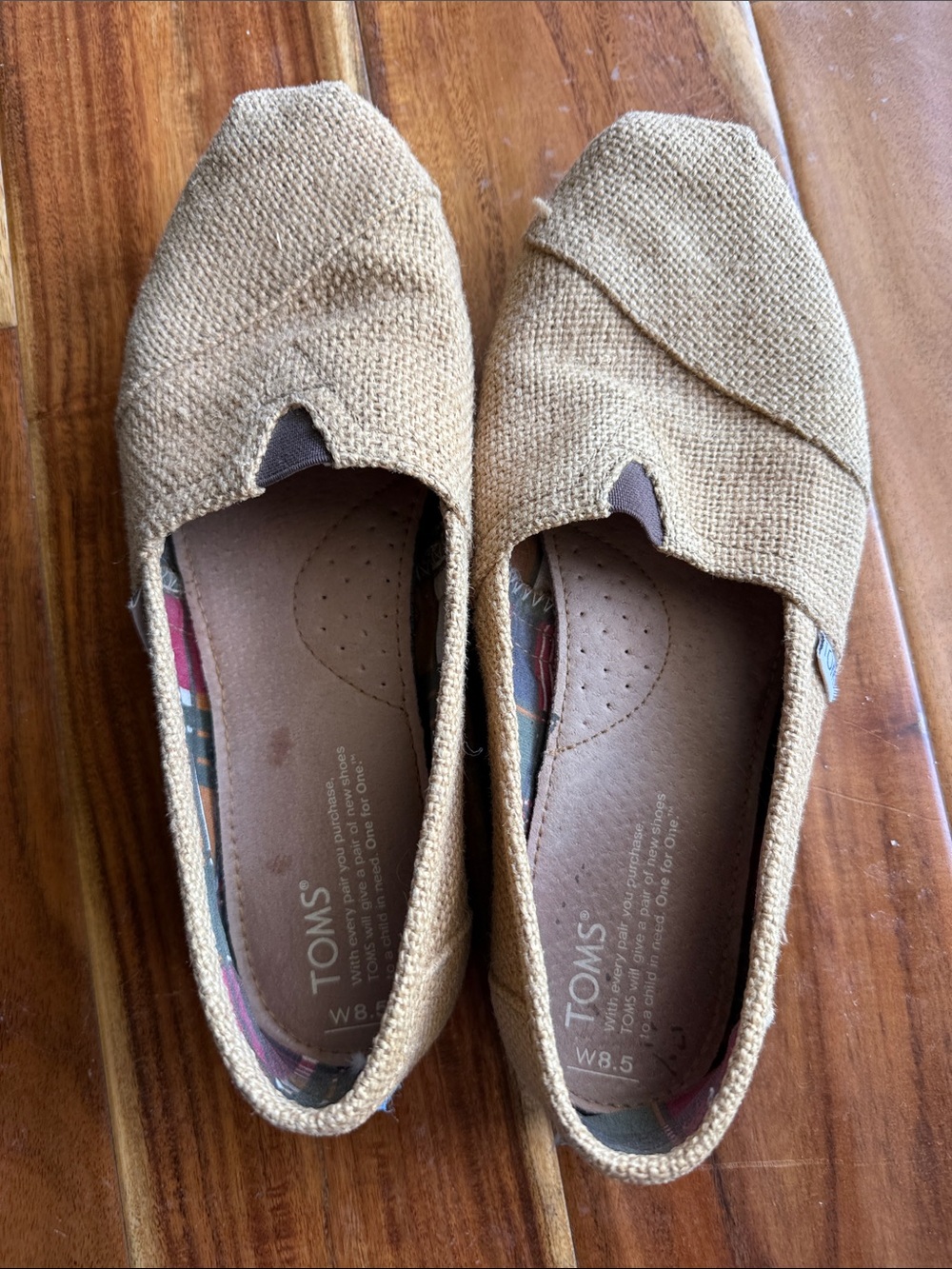 Toms Slip-On Espadrille Flats in Tan